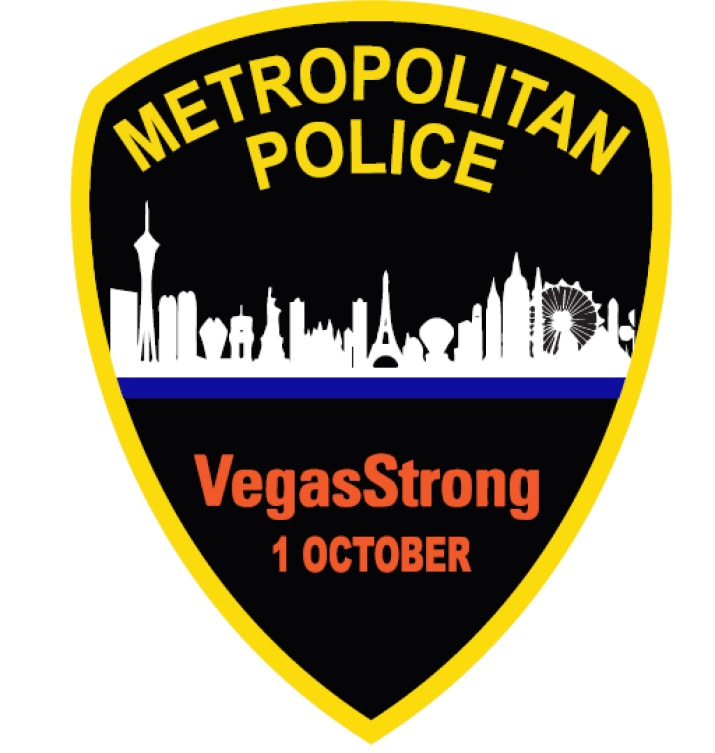 LAS VEGAS GOLDEN KNIGHTS POLICE PATCH DPS LVMPD METRO OCTOBER 1 STRONG 40TH 30TH 